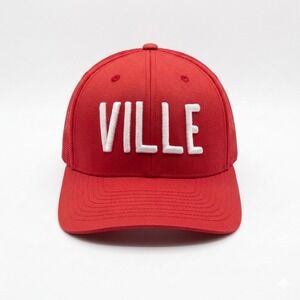 VILLE Trucker Hat‎ Red Snapback Yupoong Classics Mesh Back Cap The Ville
